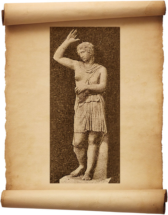 Рис. 261 – Раненая амазонка капитолийского типа. Мраморная копия в Ватиканском музее. С фотографии