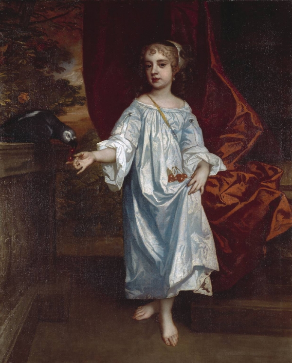 Рис. 192 - "Девочка с вишнями". Картина сэра Петера Лели в Национальной галерее в Лондоне