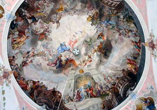Маттеус Гюнтер - Роспись купола собора Петра и Павла в городе Обераммергау