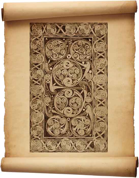 Рис. 45. Орнаментированная страница из Book of Durrow.