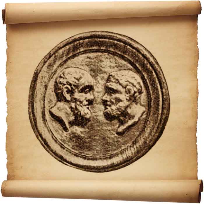 Рис. 33. Бронзовая медаль с изображениями апостолов Петра и Павла.