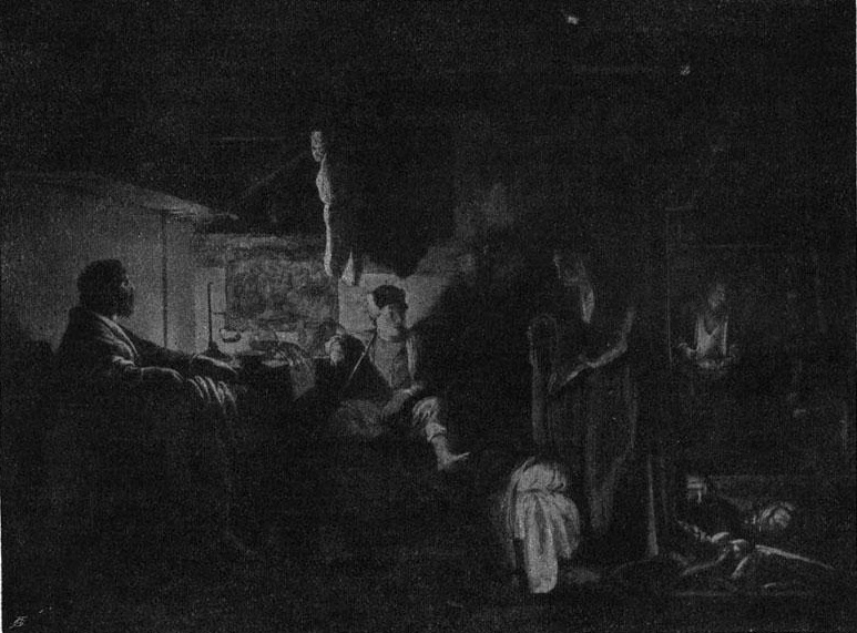 Рис. 187 - "Юпитер у Филемона и Бавкиды". Картина Адама Эльсгеймера в Королевской Дрезденской галерее