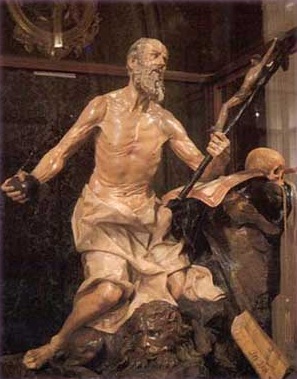 Рис. 226 - Св. Иероним. Деревянная скульптура Франсиско Зарсильо-и-Алькараса в церкви Эрмита де Хесус в Мурсии