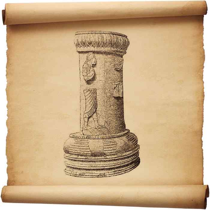 Рис. 213 – Колонна Эфесского храма Артемиды. По Овербеку