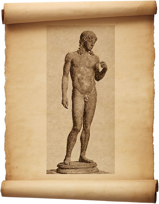 Рис. 231 - Аполлон, найденный в Помпее. С фотографии