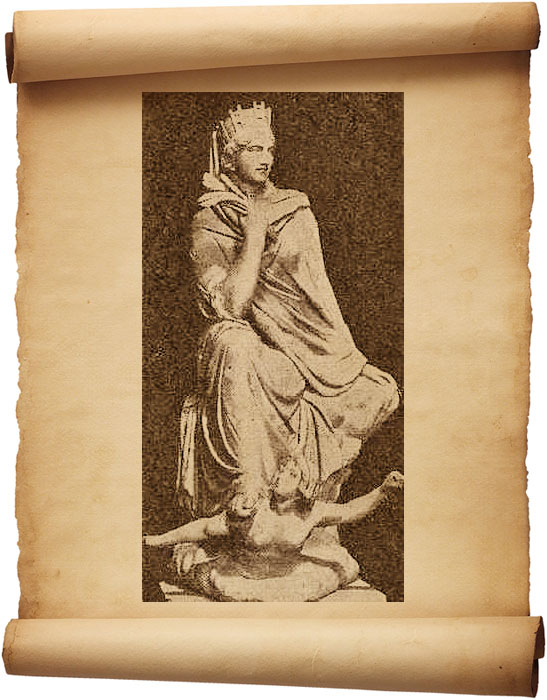 Рис. 292 - Богиня города Антиохии. Копия с произведения Эвтихида, мраморная группа. С фотографии