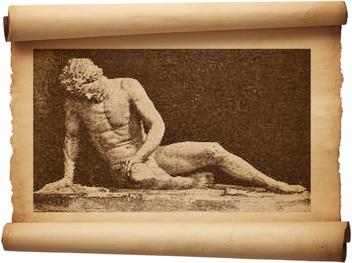 Рис. 300 – Умирающий воин. Мраморная статуя. С фотографии