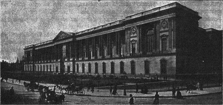 Рис. 114 - Фасад с колоннадами Лувра в Париже работы Клода Перро. По фотографии Леви в Париже