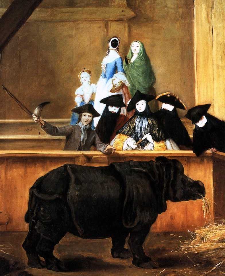 Рис. 219 - "Носорог". Картина Пьетро Лонги в Лондонской Национальной галерее