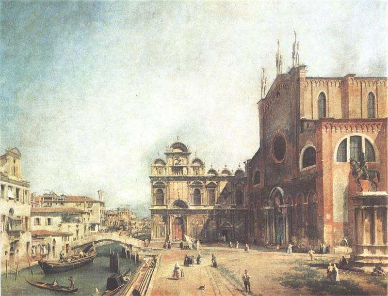 Рис. 220 - "Санти Джованни э Паоло в Венеции". Картина Антонио Каналя в Дрезденской Королевской галерее