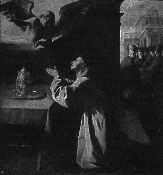 Рис. 135 - "Св. Бонавентура", картина Франсиско Сурбарана в Королевской Дрезденской галерее. По фотографии изд. Ф. Брукмана в Мюнхене