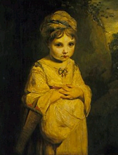 Рис. 239 - "Девочка с земляникой". Картина Джошуа Рейнолдса в галерее Уоллеса в Лондоне