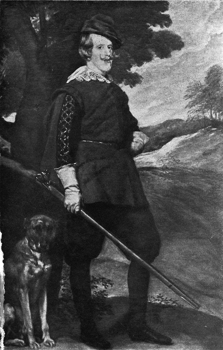 Рис. 139 - "Филипп IV в охотничьем костюме". Картина Веласкеса в Прадо в Мадриде. По фотографии Ф. Ганфштенгля в Мюнхене