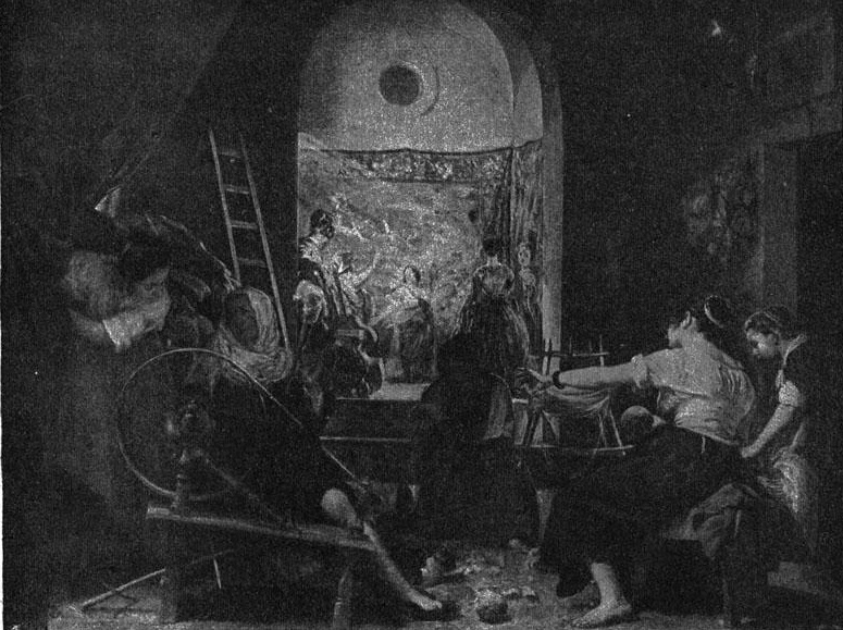 Рис. 141 - "Ткачихи ковров". Картина Веласкеса в Прадо в Мадриде. По фотографии Ф. Ганфштенгля в Мюнхене