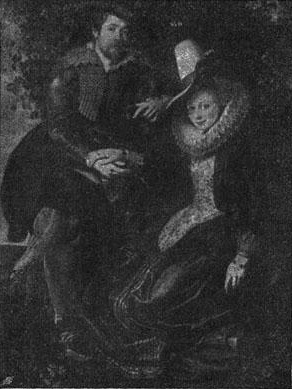 Рис. 148 - Автопортрет Рубенса с женой Изабеллой Брант, в Мюнхенской Пинакотеке. По фотографии Ф. Брукмана в Мюнхене