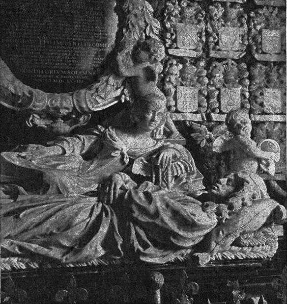 Рис. 161 - Часть надгробного памятника Инн- и Книпгаузен работы Ромбоута Вергюльста в Митвольде