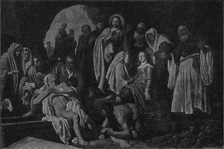 Рис. 168 - "Воскрешение Лазаря". Картина Питера Ластмана в Гаагском музее. По фотографии Ф. Брукмана в Мюнхене