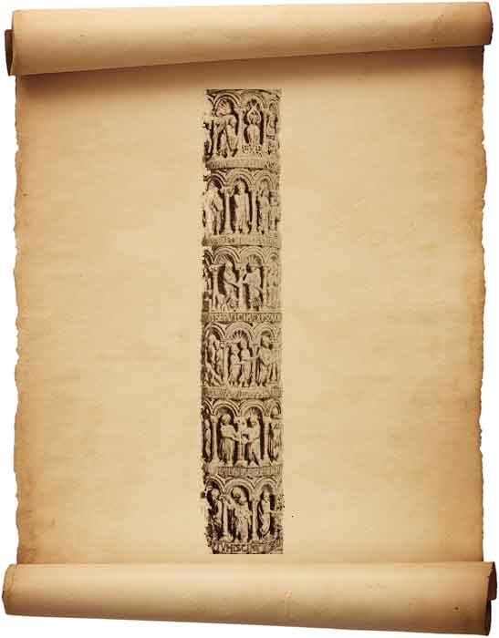 Рис. 27. Передняя колонна кивория в соборе св. Марка в Венеции.